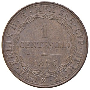 Pièces de monnaie de la Savoie - Charles-Félix (1821-1831) Centesimo 1826 T (P) - N°...