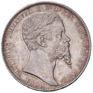 Pièces de Savoie - Victor-Emmanuel II (1849-1861) 5 lires 1850 G - N...