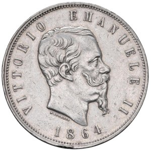 Savojské mince – Viktor Emanuel II. (1861–1878) 5 lir 1864 N – N...