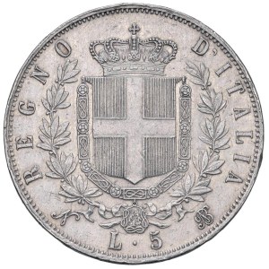Savojské mince – Viktor Emanuel II. (1861–1878) 5 lir 1864 N – N...