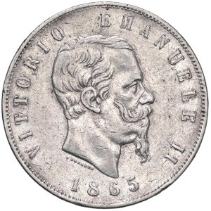 Savojské mince – Viktor Emanuel II. (1861–1878) 5 lir 1865 T – N...