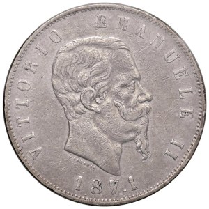 Savoy Coins - Victor Emmanuel II (1861–1878) 5 Lire 1871 M with...