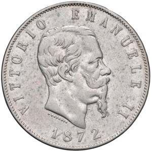 Pièces de monnaie de Savoie - Victor-Emmanuel II (1861-1878) 5 lires 1872 M - N...