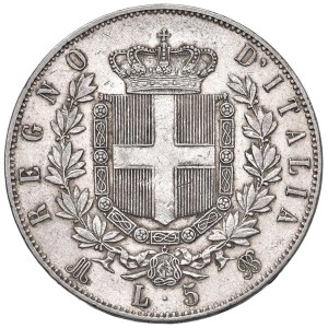 Savojské mince – Viktor Emanuel II. (1861–1878) 5 lir 1873 M – N...