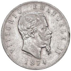 Savoy Coins - Victor Emmanuel II (1861–1878) 5 Lire 1874 M - N...