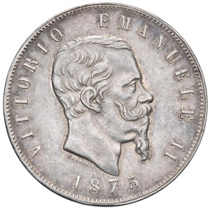 Savojské mince – Viktor Emanuel II. (1861–1878) 5 lir 1875 M – N...