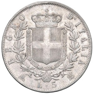 Pièces de Savoie - Victor-Emmanuel II (1861-1878) 5 lires 1875 M - N...
