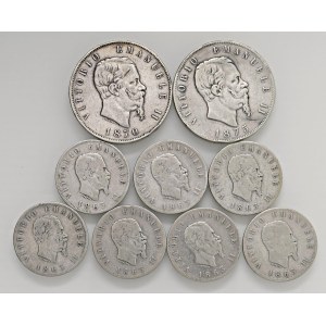 Savoy Coins - Victor Emmanuel II (1861–1878) Set of two coins...