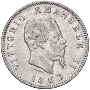 Savojské mince – Viktor Emanuel II. (1861–1878) Lira 1863 M s erbem...