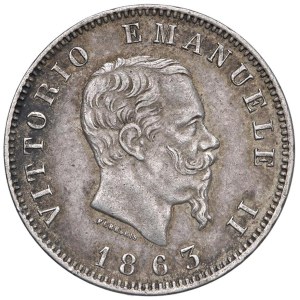 Savoy Coins - Victor Emmanuel II (1861–1878) Lira 1863 M coat of arms...