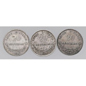 Savojské mince – Viktor Emanuel II. (1861–1878) 20 centesimů 1863...