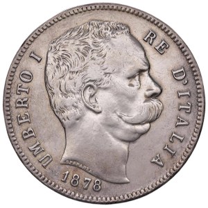 Savoy Coins - Umberto I (1878-1900) 5 Lire 1878 - Nomisma 992 AG...