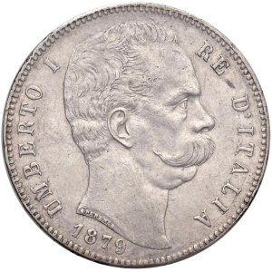 Savoy Coins - Umberto I (1878–1900) 5 Lire 1879 - Nomisma 993 AG...