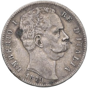 Savojské mince – Umberto I. (1878–1900) 5 lir 1879 – Nomisma 993 AG...