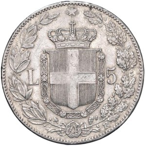 Pièces de Savoie - Umberto Ier (1878-1900) 5 lires 1879 - Nomisma 993 AG...