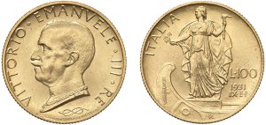 Savoy coins - Vittorio Emanuele III (1900-1946) 100 e 50 Lire 19...