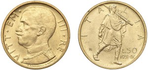 Savoy coins - Vittorio Emanuele III (1900-1946) 100 e 50 Lire 19...