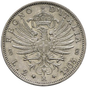 Savojské mince – Viktor Emanuel III. (1900–1946) 2 liry 1905 – Č...