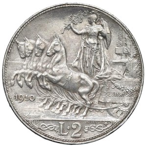 Savoy coins - Vittorio Emanuele III (1900-1946) 2 Lire 1910 - No...