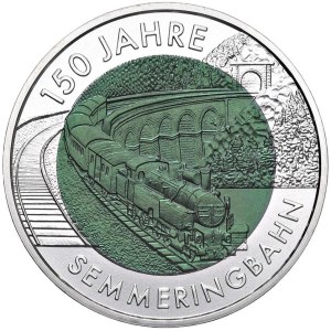 Foreign Coins - AUSTRIA 25 Euro 2004 150 Years of the Semmering Railway - AG ...
