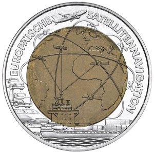 Foreign coins - AUSTRIA 25 Euro 2006 Europaische Satellitennavigat...