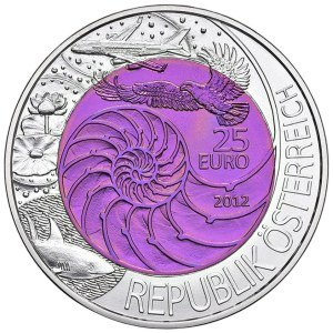 Foreign coins - AUSTRIA 25 Euro 2012 Bionik - AG e Niobium (g 9 + ...