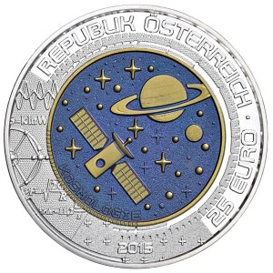 Foreign Coins - AUSTRIA 25 Euro 2015 Cosmology - AG and Niobium (9 g...)