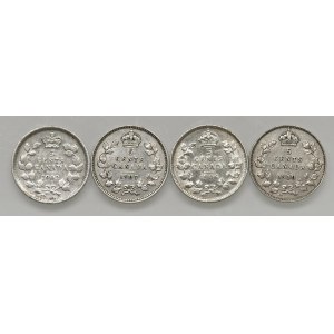 Foreign Coins - CANADA Edward VII (1901–1910) 5 Cents 1902, 1906,...