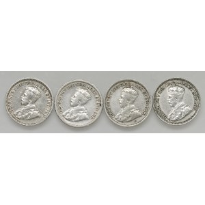Pièces étrangères - CANADA Giorgio V (1910-1936) 5 cents 1912, 1913, 1...
