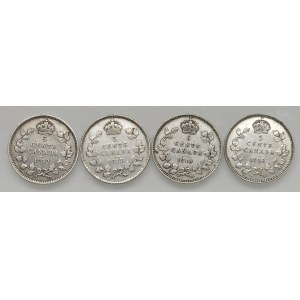 Pièces étrangères - CANADA Giorgio V (1910-1936) 5 cents 1912, 1913, 1...