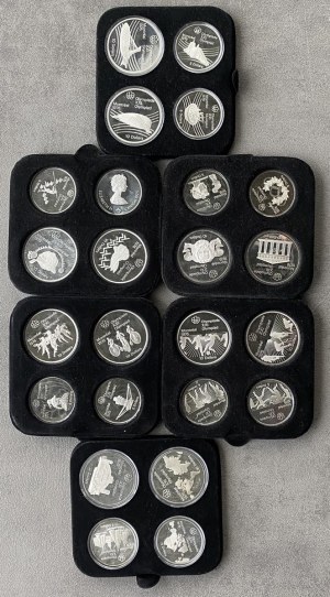 Foreign coins - CANADA 10 e 5 Dollari 1976 - Lotto di 12 monete da...