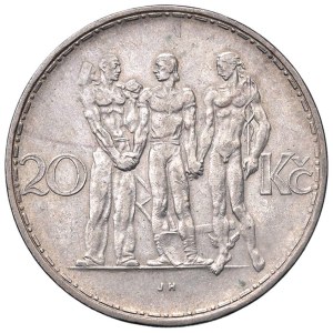 Foreign Coins - Czechoslovakia 20 Koruna 1933 - KM 17 AG (11.93 g...