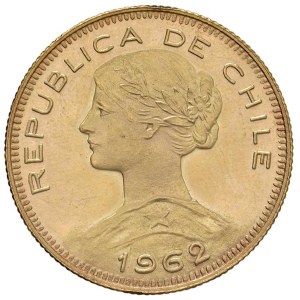 Foreign coins - CHILE 100 Pesos 1962 - KM 175; Fr. 54 AU (20.35 g) ...