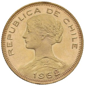 Foreign coins - CILE 100 Pesos 1962 - KM 175; Fr. 54 AU (g 20,35) ...