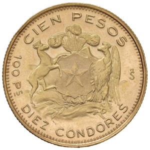 Foreign coins - CILE 100 Pesos 1962 - KM 175; Fr. 54 AU (g 20,35) ...