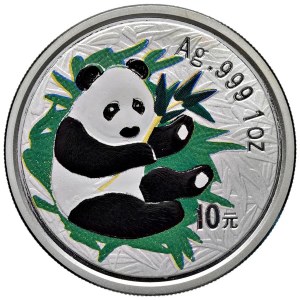 Foreign coins - CINA 10 Yuan 2000 - AG (g 31,49) Colorized...