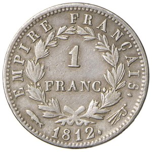 Foreign coins - FRANCIA Napoleone (1804-1814) Franco 1812 Utrecht ...