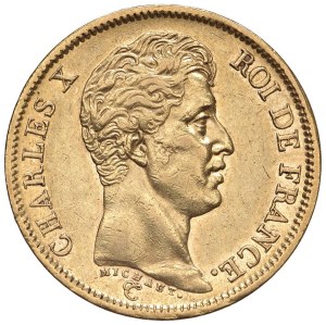 Foreign coins - FRANCIA Carlo X (1824-1830) 40 Franchi 1824 A - KM...