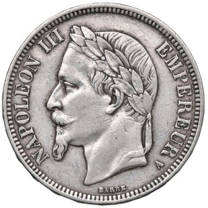 Pièces étrangères - FRANCE Napoléon III (1852-1870) 5 francs 1862 A...