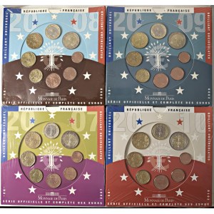 Foreign Coins - FRANCE: Euro Subdivisions from 2005 to 2010. Lot of...