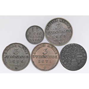 Pièces étrangères - ALLEMAGNE Lot de cinq pièces, comme sur la photo. De et...