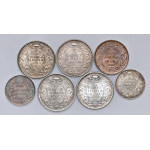 Foreign coins - INDIA - Lotto di 7 monete : 1/12 Anna 1888 C; 1/4 ...