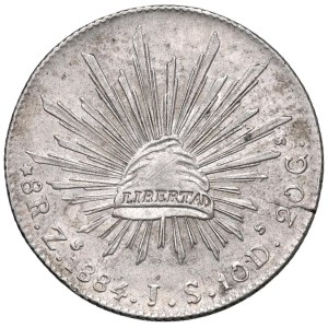 Zahraniční mince – MEXIKO 8 reales 1884 Zs JS – KM 377.13 AG (26,9 g...