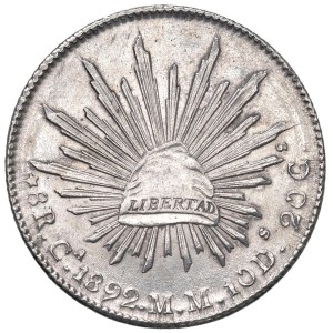 Ausländische Münzen – MEXIKO 8 Reales 1892 Ca MM – KM 377.2 AG (27,05 g...