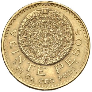Foreign Coins - MEXICO 20 Pesos 1919 - AU (16.65 g) Struck on the...