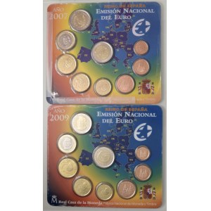 Foreign coins - SPAGNA Divisionali Euro 2005, 2006, 2007 e 2009. L...