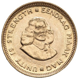 Zahraničné mince – Južná Afrika, rand 1969 – KM 63 AU (4,00 g)...