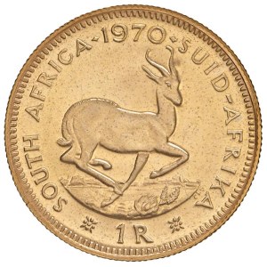 Zahraničné mince – Južná Afrika, rand z roku 1970 – KM 63 AU (4,00 g)...