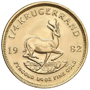 Foreign coins - SOUTH AFRICA 1/4 Krugerrand 1982 - AU (8.52 g)...
