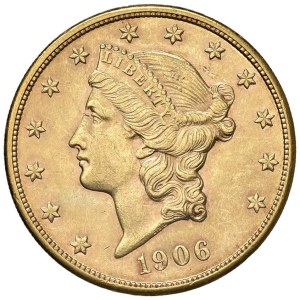 Foreign coins - USA 20 Dollari 1906 S - KM 74.3 AU (g 33,45) Graff...